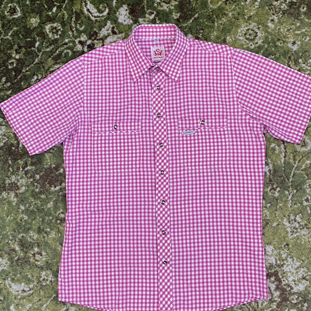 Spieth & Wensky Hot Pink Gingham Men’s Buttondown